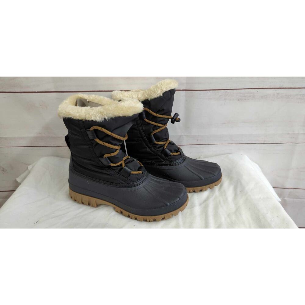 7M BLACK A520161 Storm by Cougar Waterproof Bungee Winter Boots - Cinch